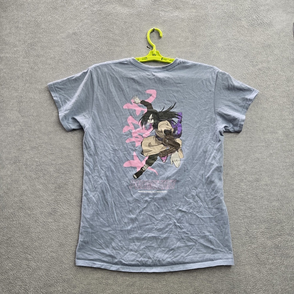 Primitive Men Shirt‎ M Gray Graphic Orochimaru Naruto Character Anime Tee